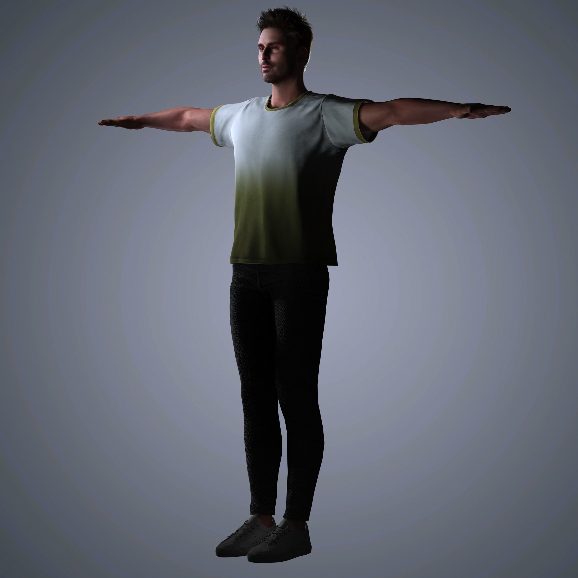 Zac Efron Character  Low-poly 3D model_14