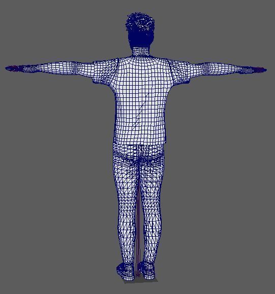 Zac Efron Character  Low-poly 3D model_21