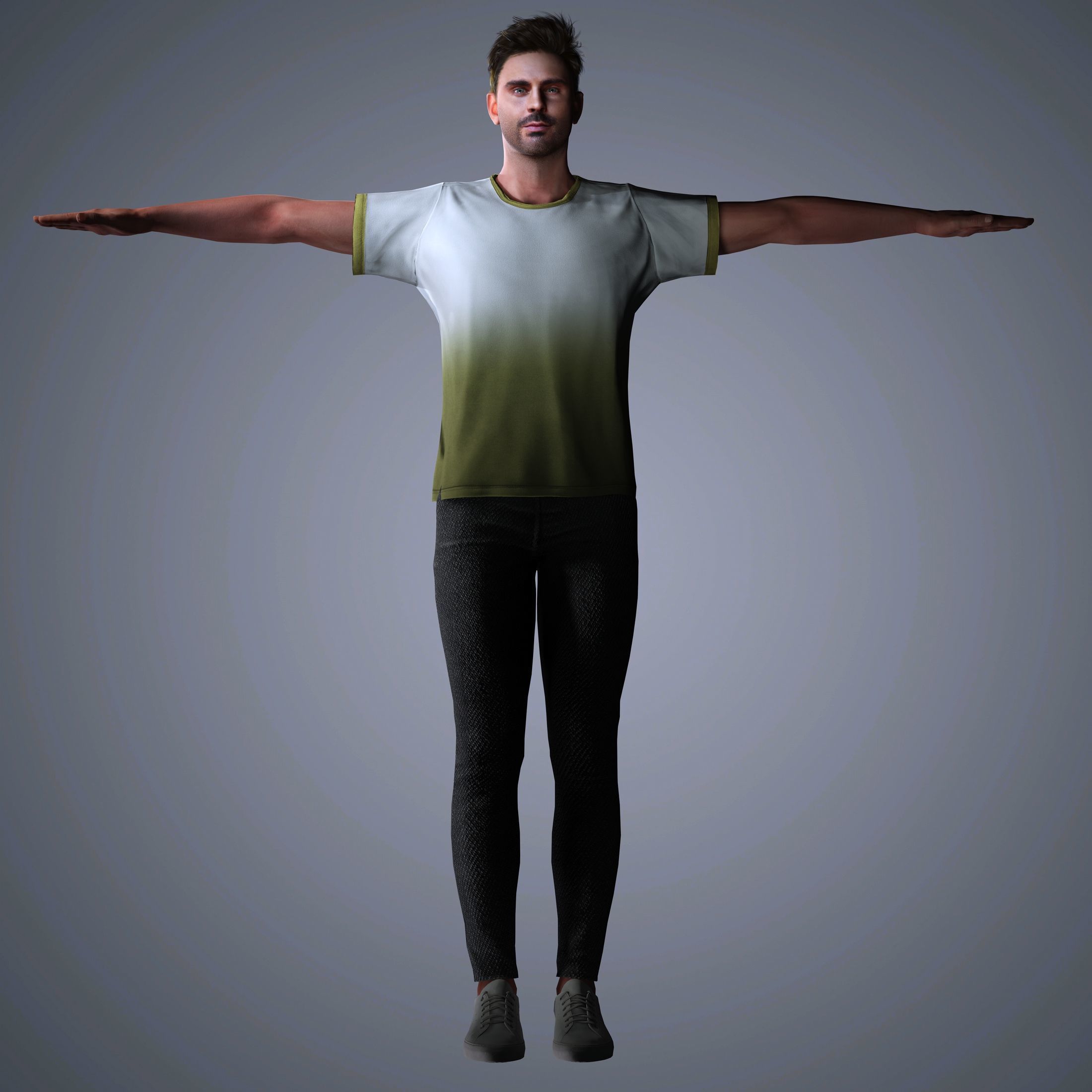 Zac Efron Character  Low-poly 3D model_13