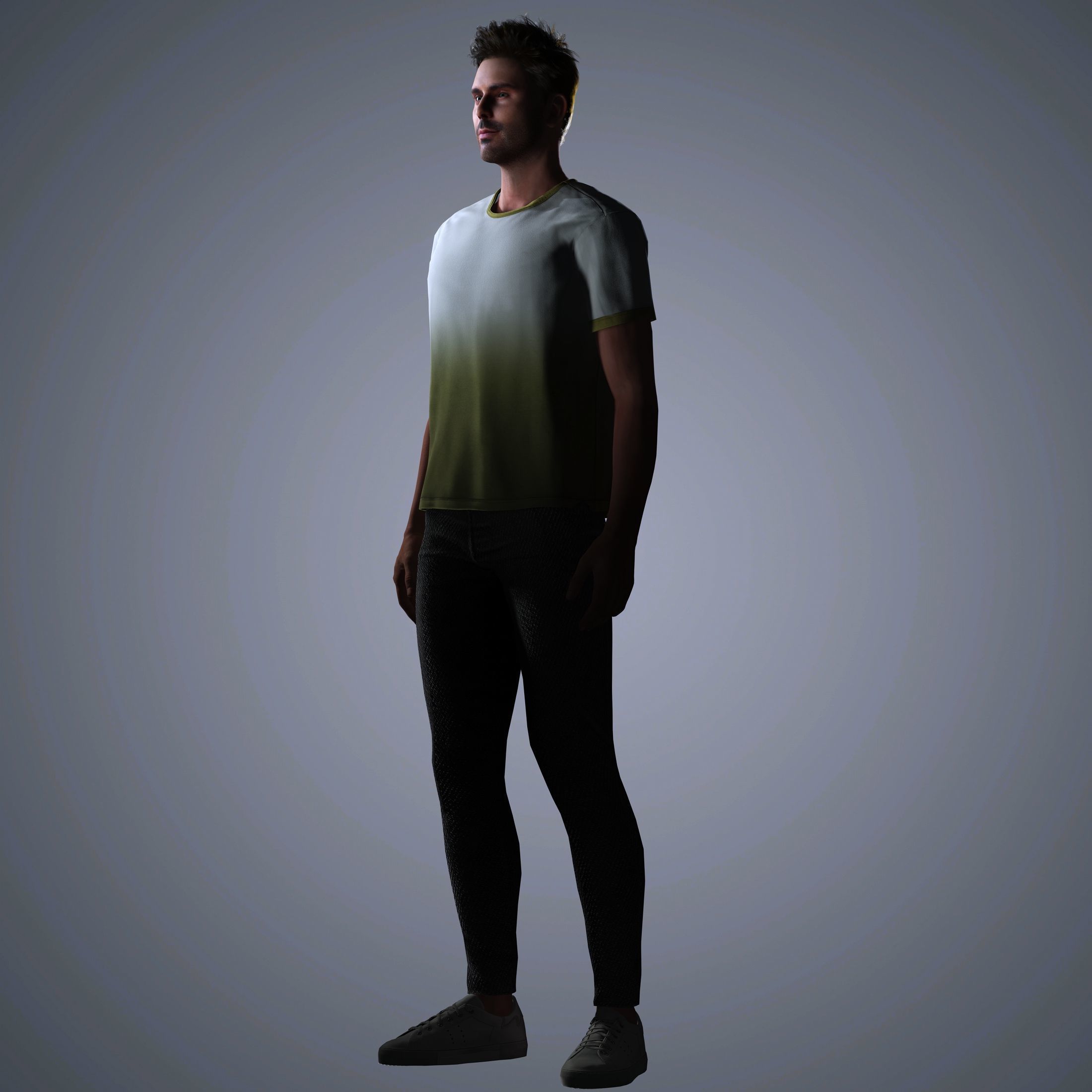 Zac Efron Character  Low-poly 3D model_11