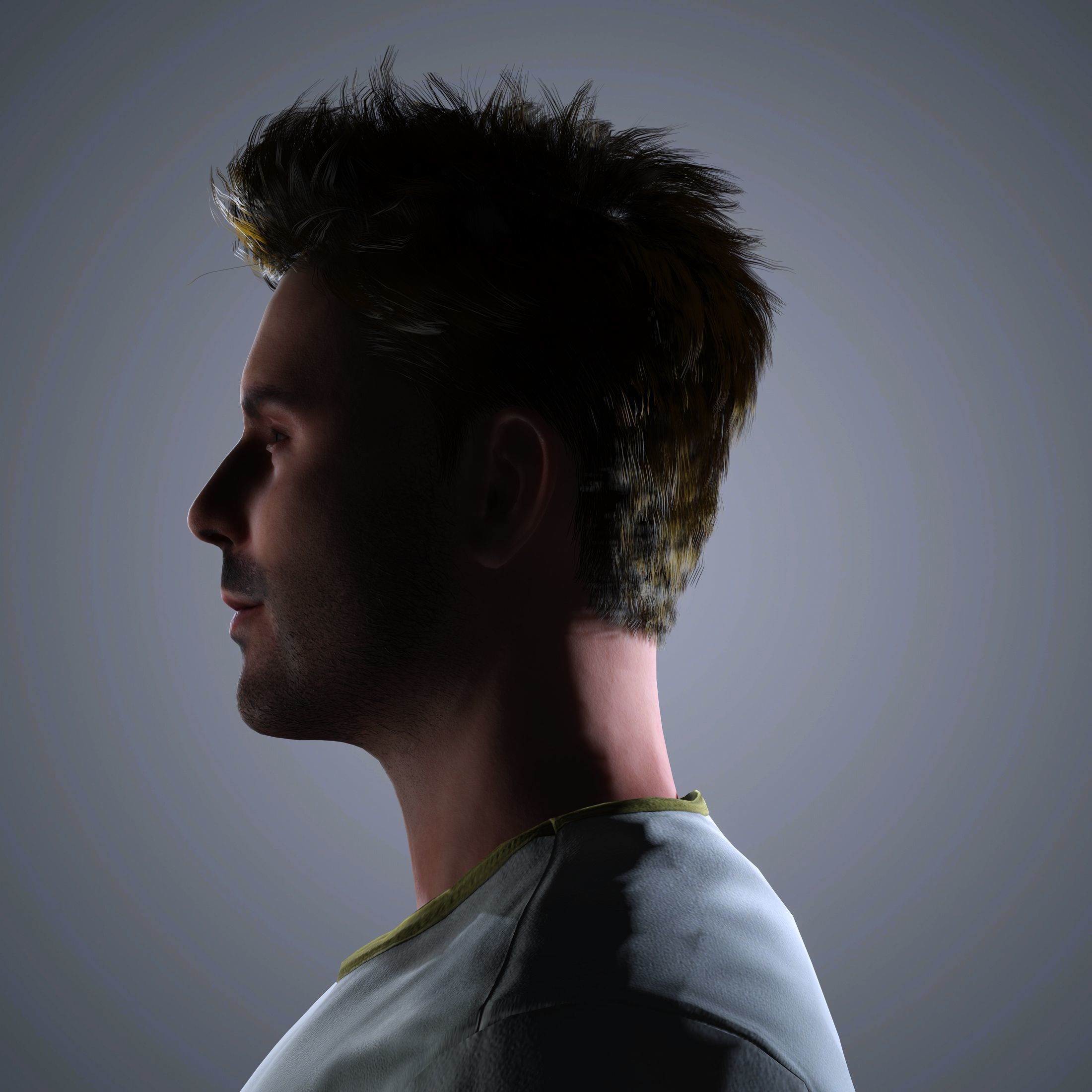 Zac Efron Character  Low-poly 3D model_3