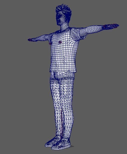 Zac Efron Character  Low-poly 3D model_20
