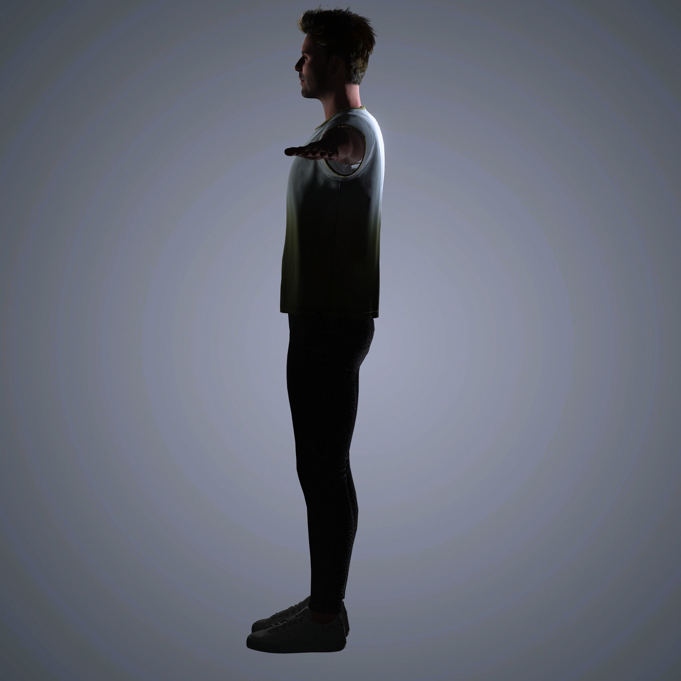 Zac Efron Character  Low-poly 3D model_15