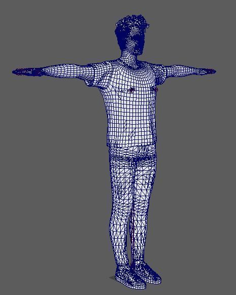 Zac Efron Character  Low-poly 3D model_23