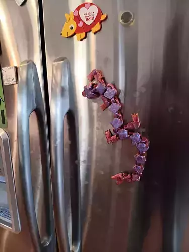 lizard dragon magnet - flexi fidget toy 3D print model