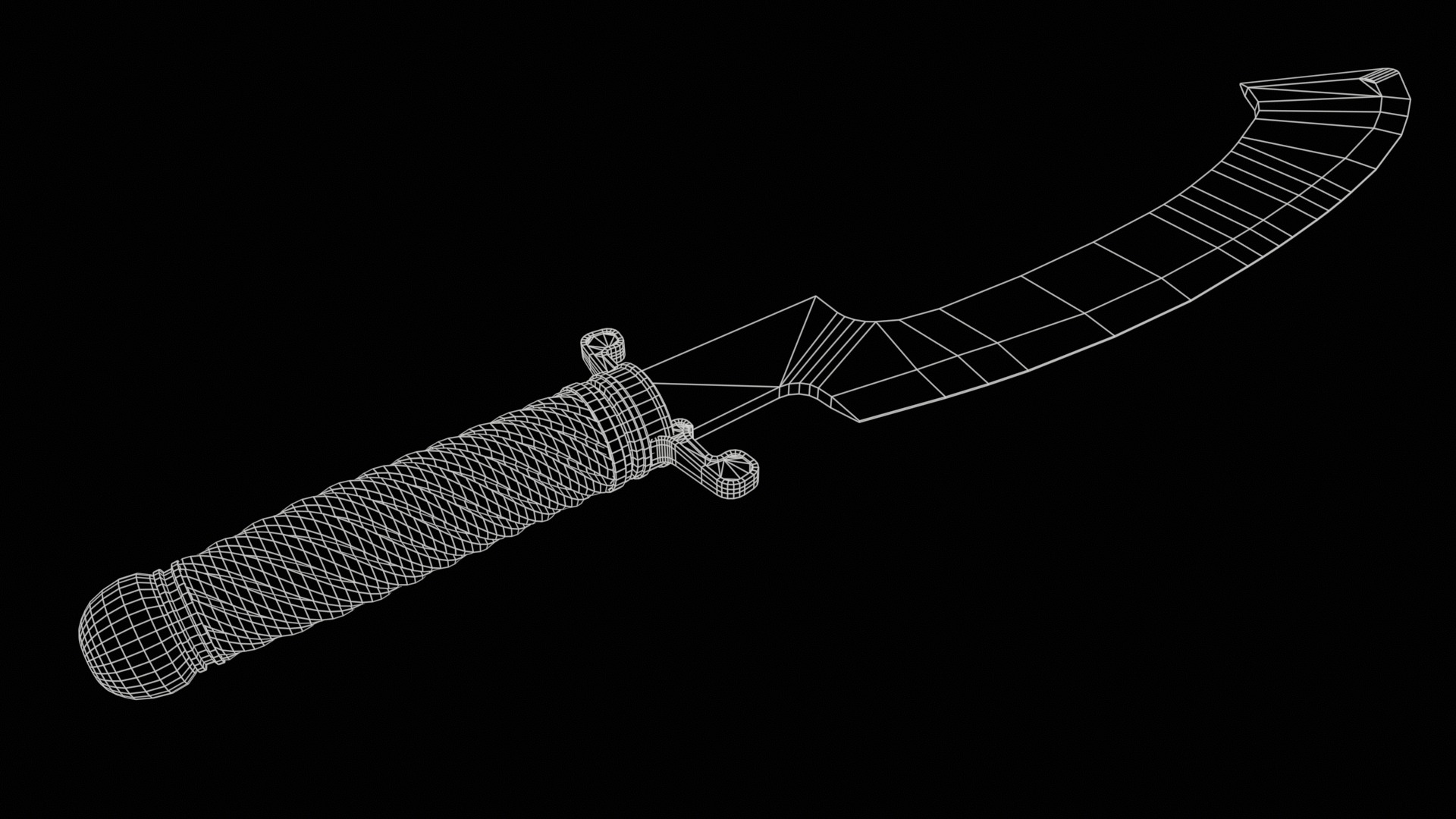 Khopesh Low-poly 3D model_4