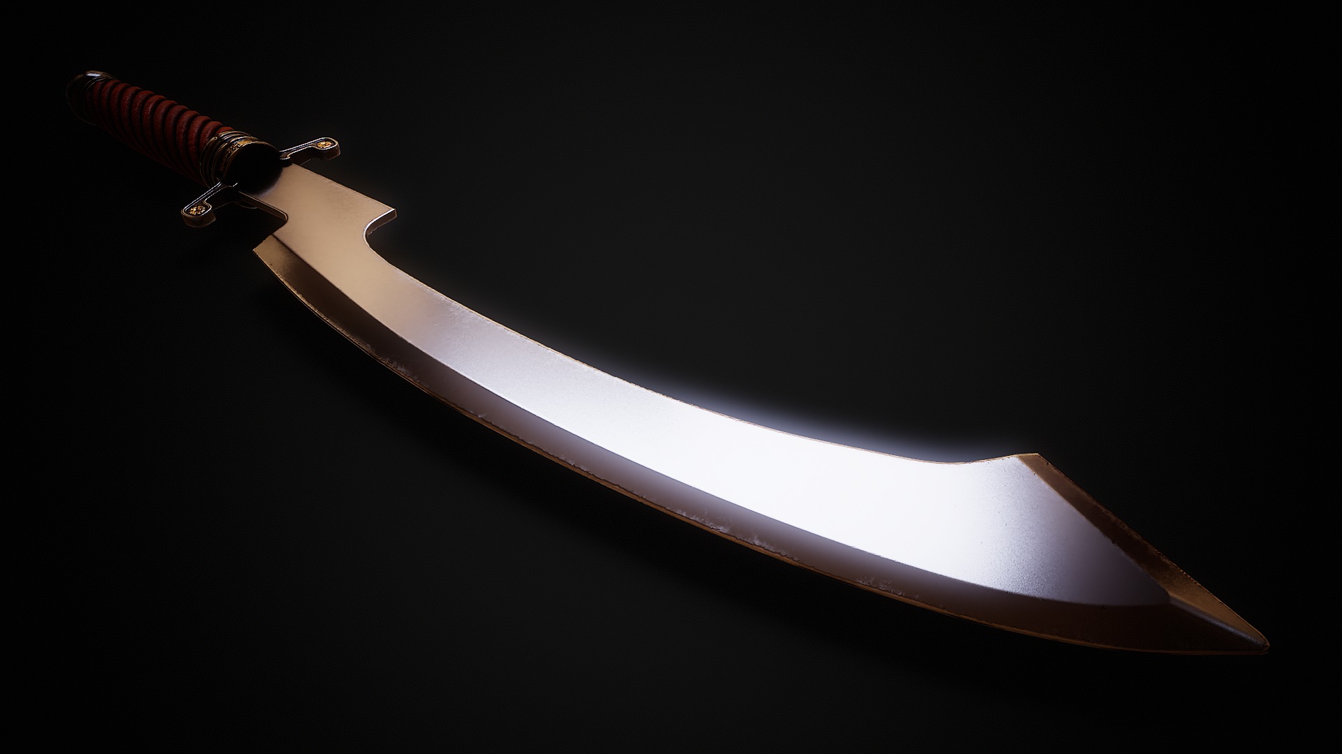 Khopesh Low-poly 3D model_2