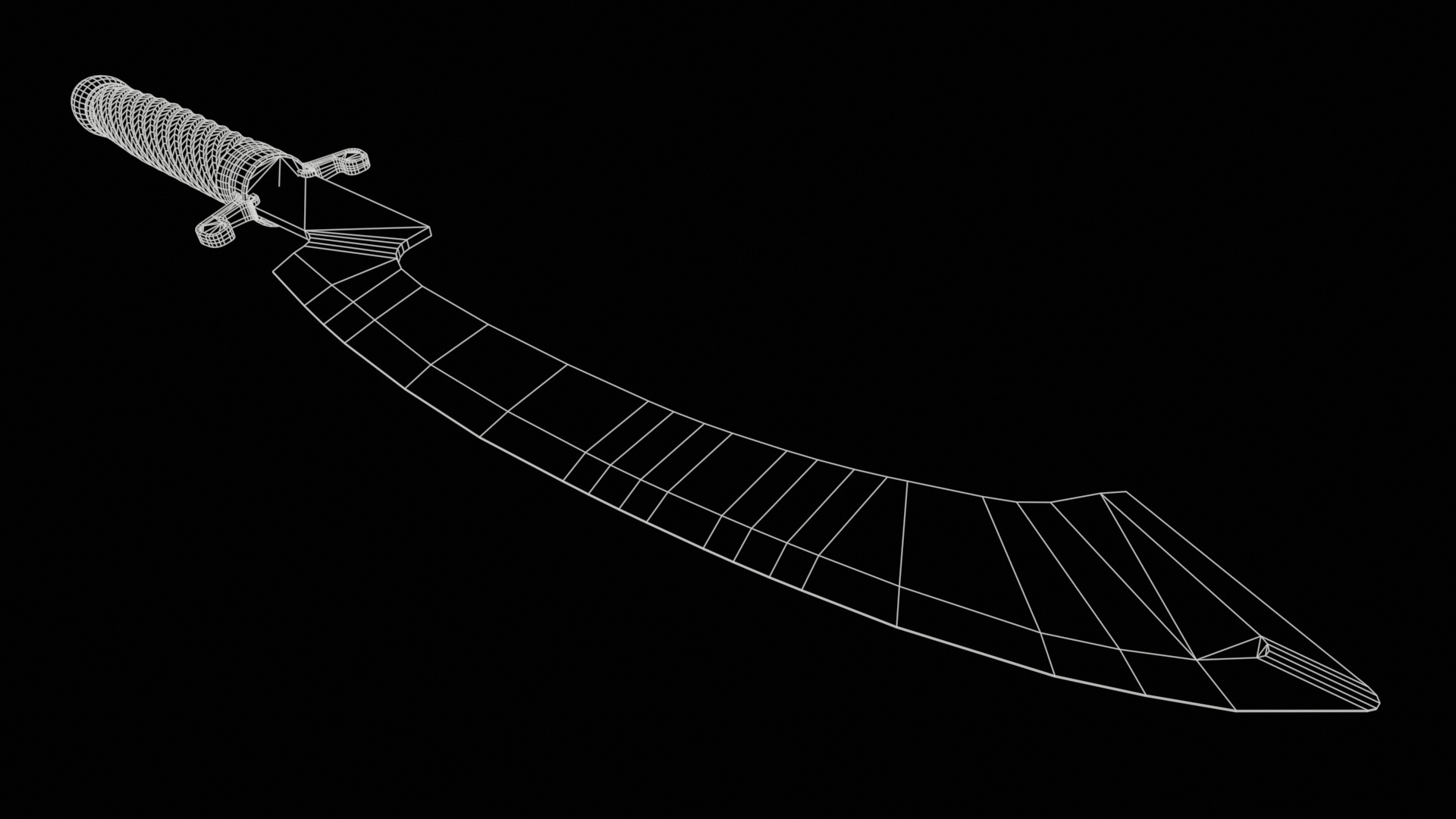 Khopesh Low-poly 3D model_5