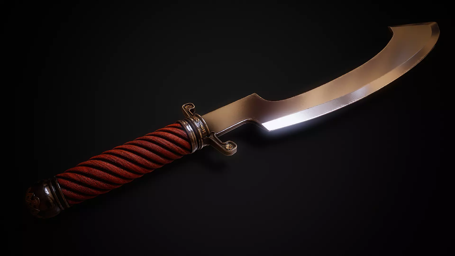 Khopesh Low-poly 3D model_0