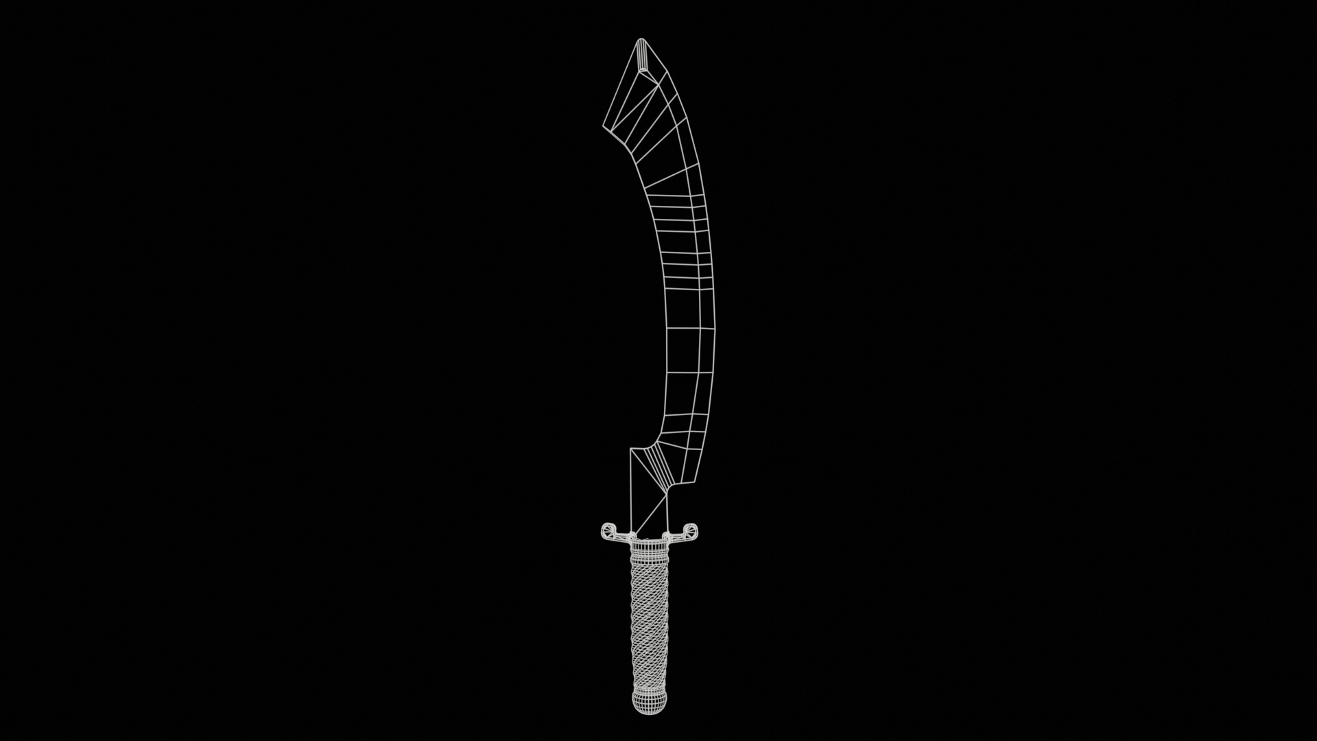 Khopesh Low-poly 3D model_6