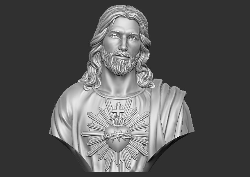 Jesus Bust Head 3D print model_6