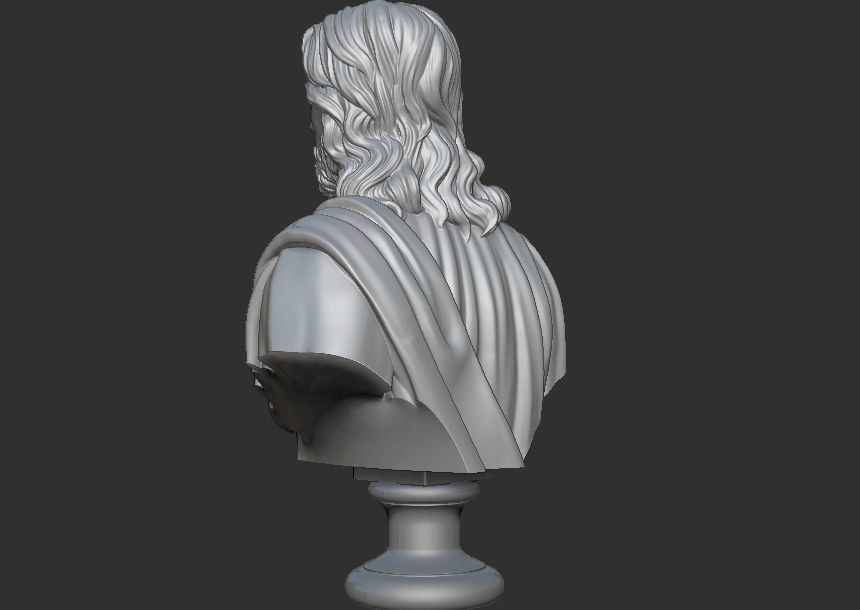 Jesus Bust Head 3D print model_5