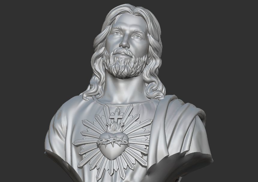 Jesus Bust Head 3D print model_4