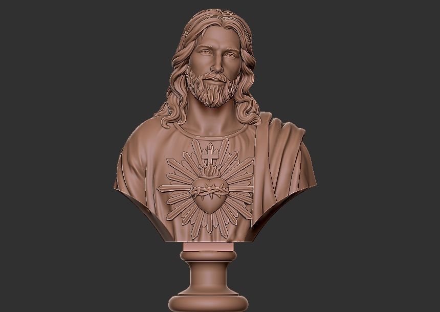Jesus Bust Head 3D print model_15