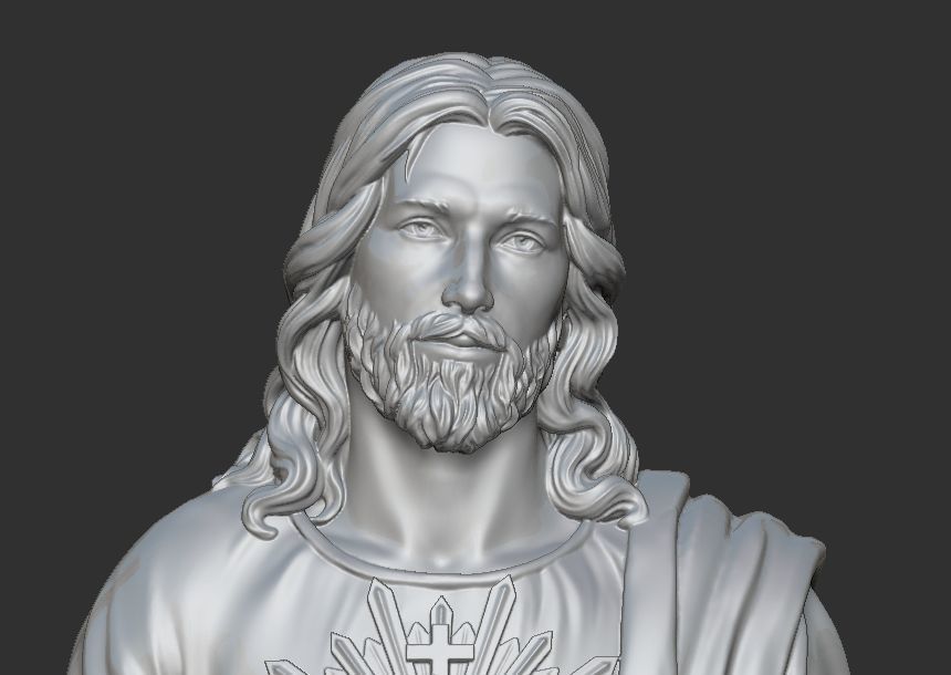 Jesus Bust Head 3D print model_3