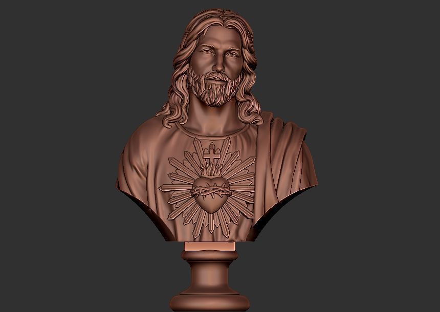 Jesus Bust Head 3D print model_20
