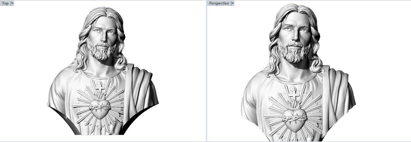 Jesus Bust Head 3D print model_2