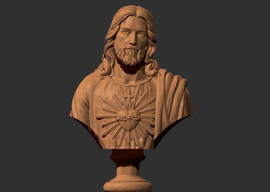 Jesus Bust Head 3D print model_22
