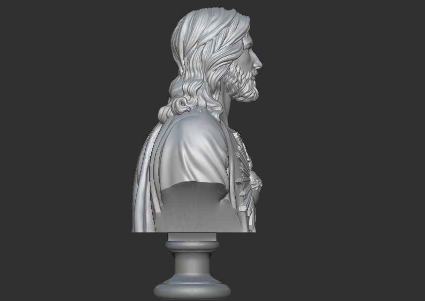 Jesus Bust Head 3D print model_10