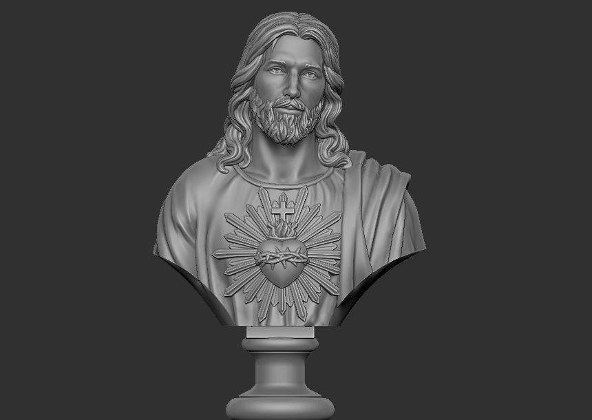 Jesus Bust Head 3D print model_11