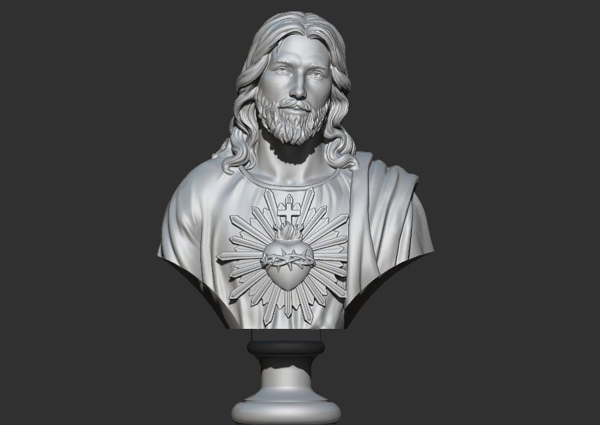 Jesus Bust Head 3D print model_21
