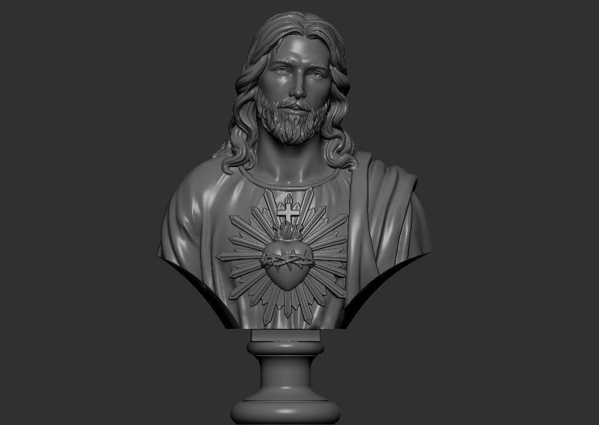 Jesus Bust Head 3D print model_19