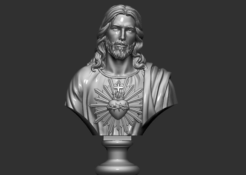 Jesus Bust Head 3D print model_13