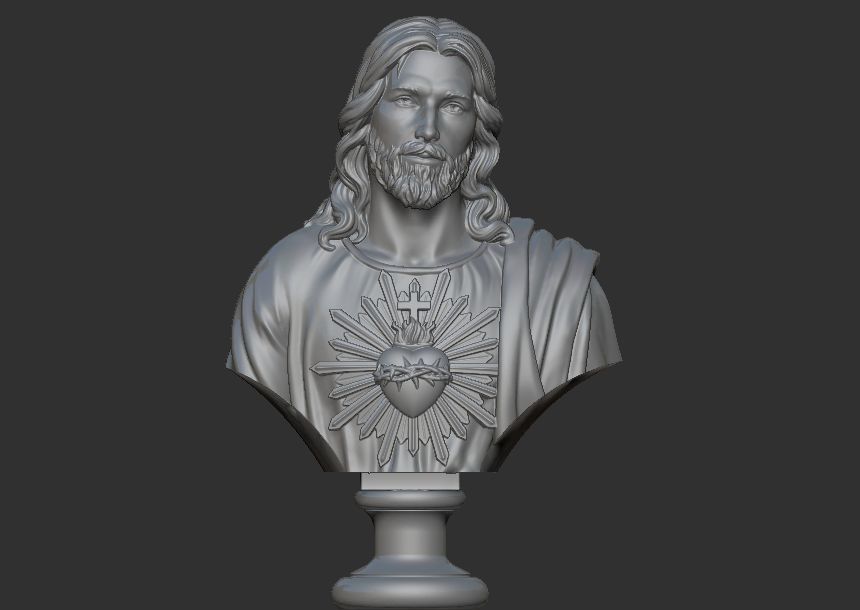 Jesus Bust Head 3D print model_18