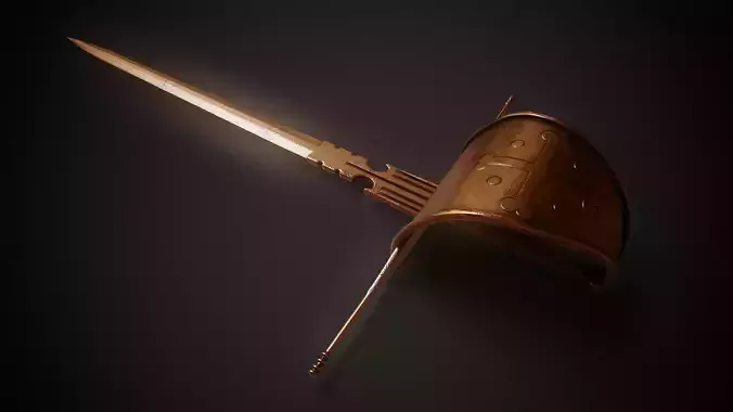 Musketeer Main Gauche Low-poly 3D model