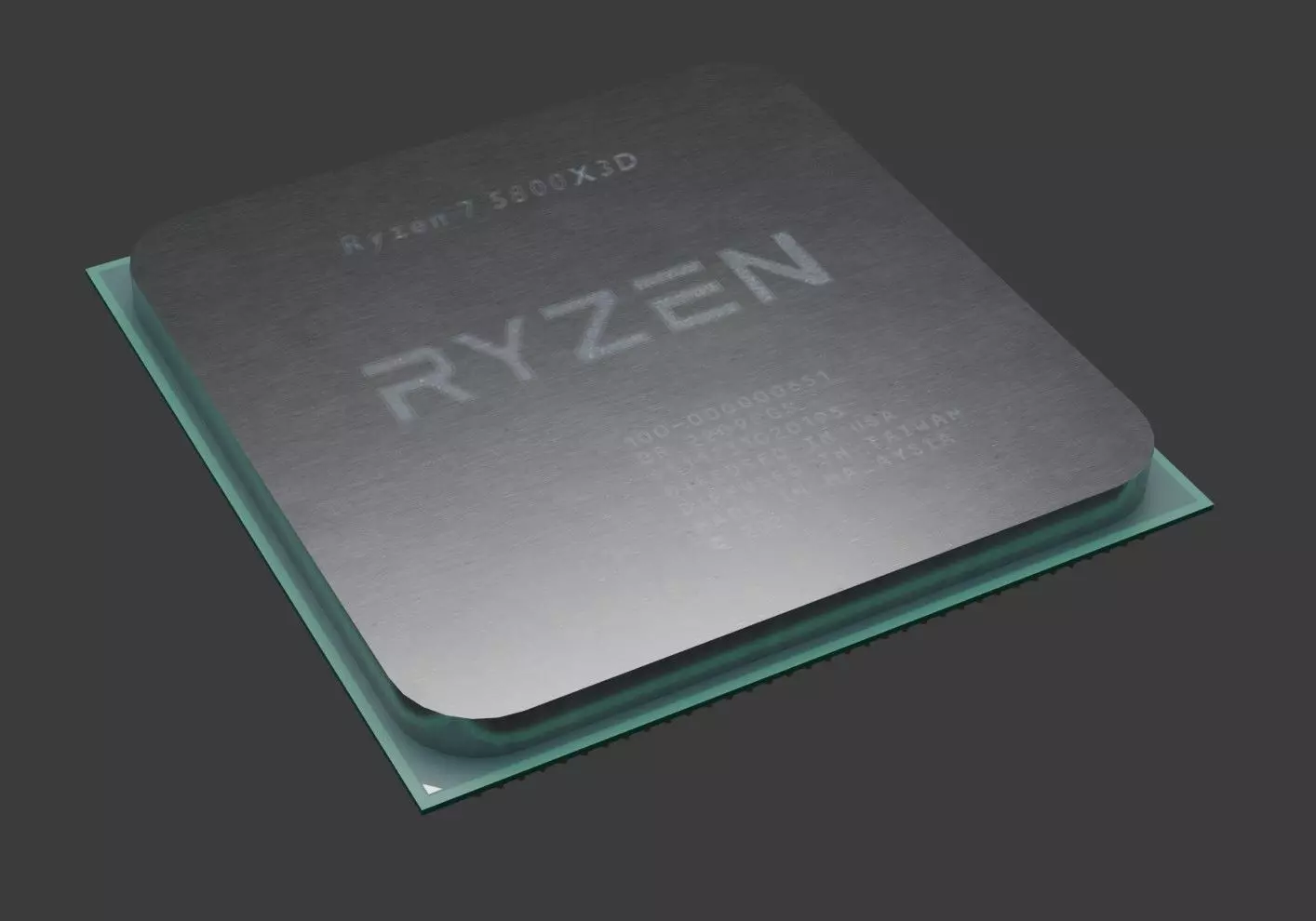 Ryzen 7 5800X3D CPU 3D model