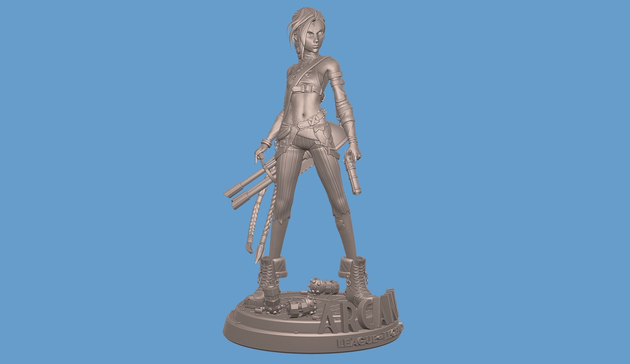 Jinx Arcane League of Legends 3D print model_27