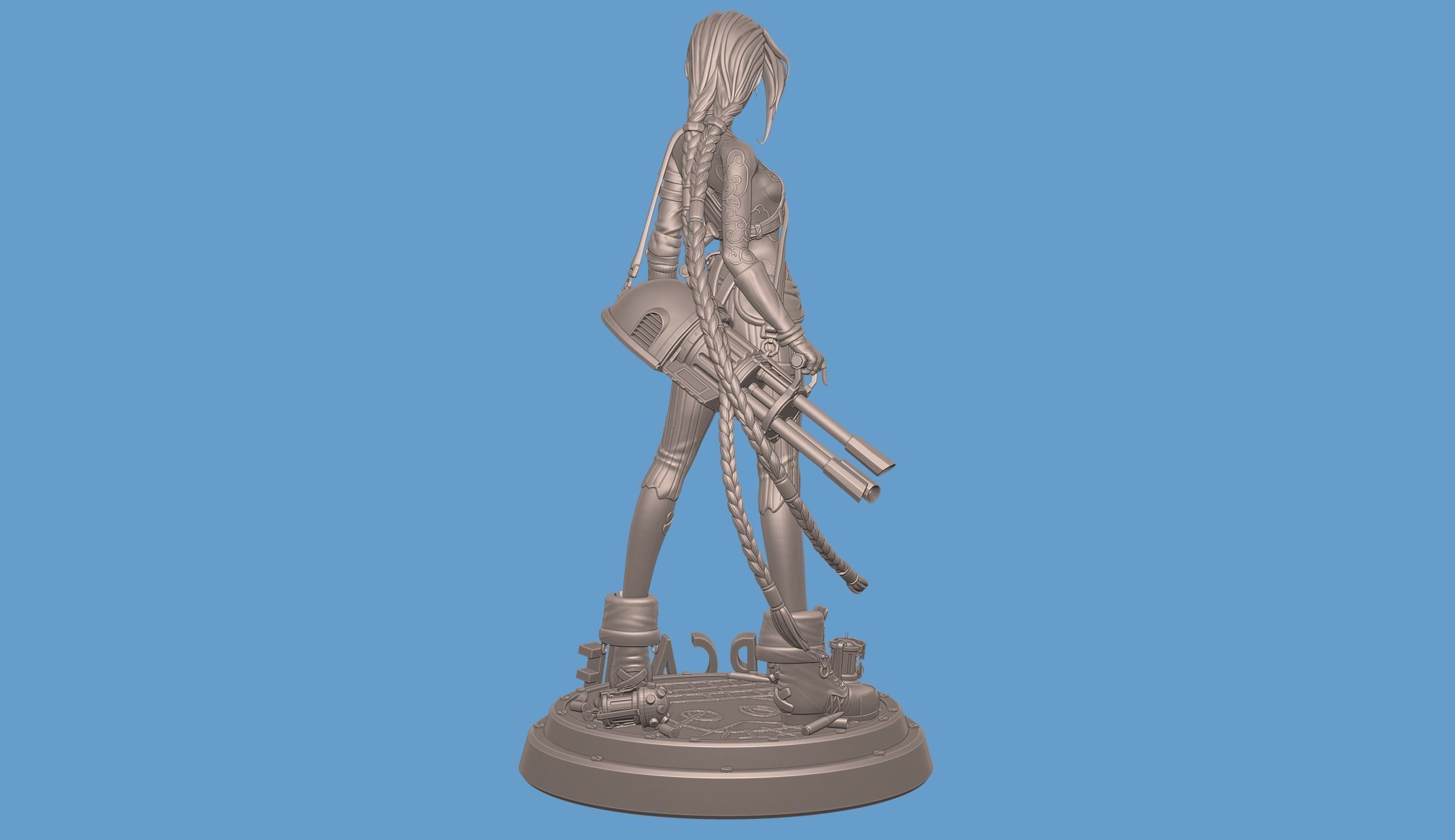 Jinx Arcane League of Legends 3D print model_17