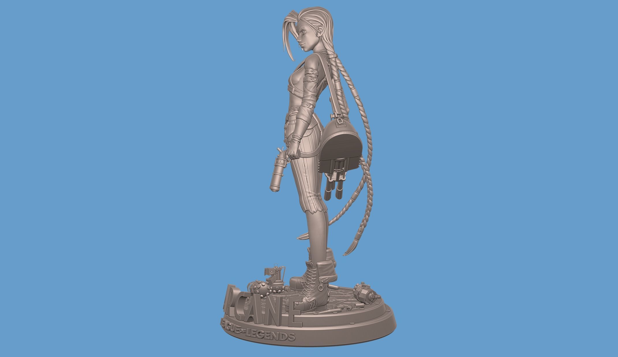 Jinx Arcane League of Legends 3D print model_9