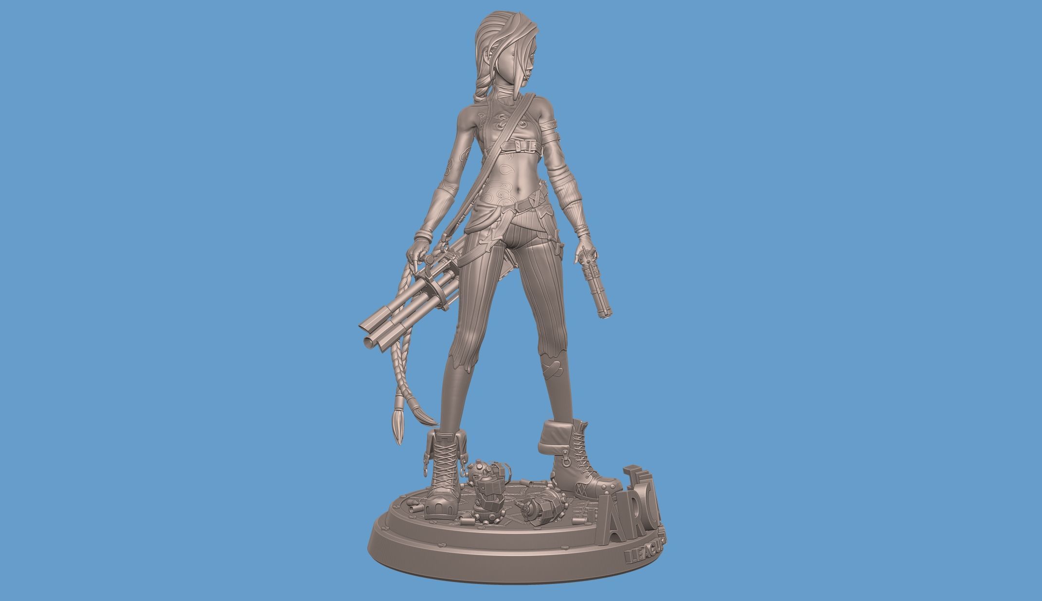 Jinx Arcane League of Legends 3D print model_25