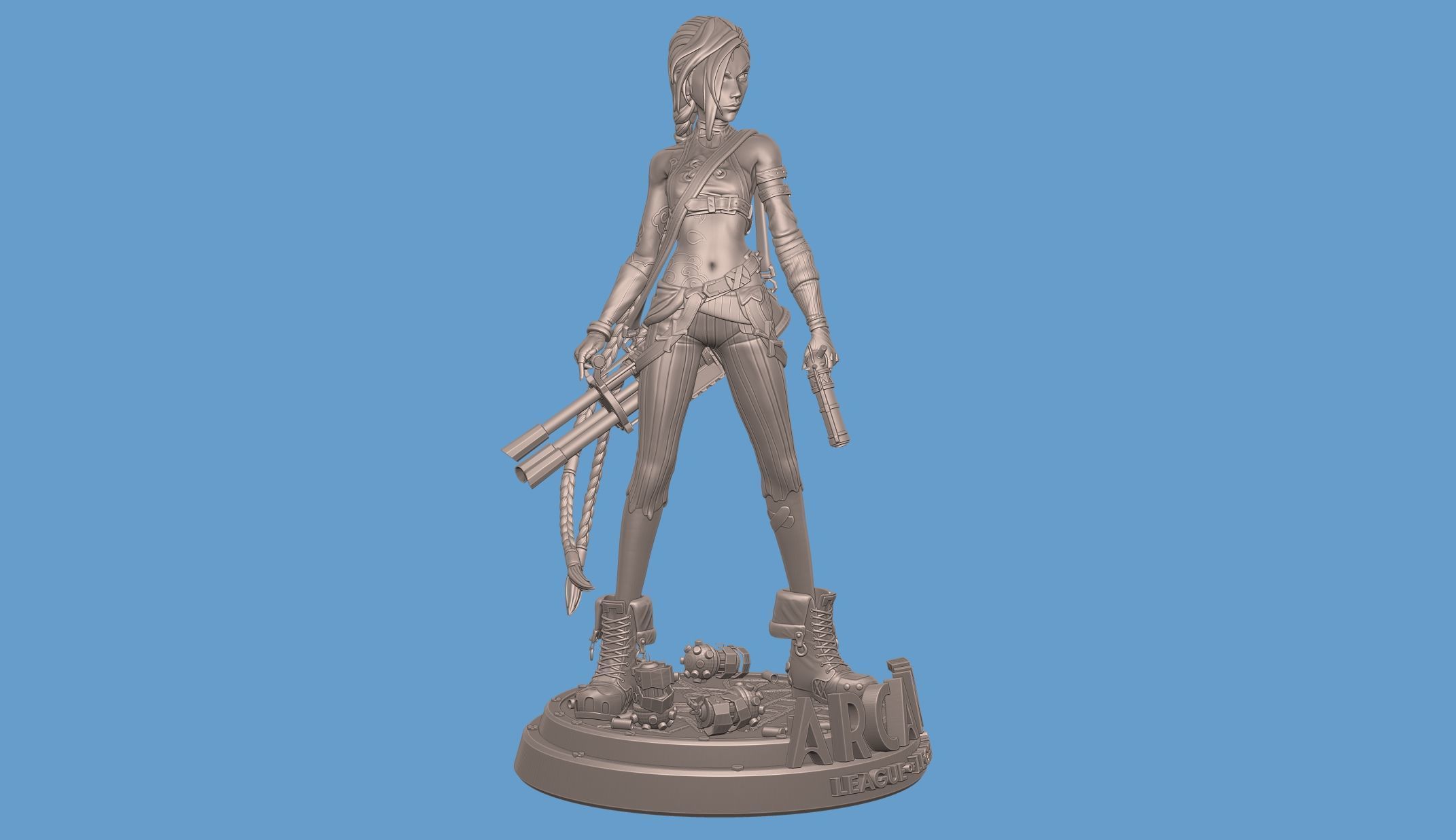 Jinx Arcane League of Legends 3D print model_26