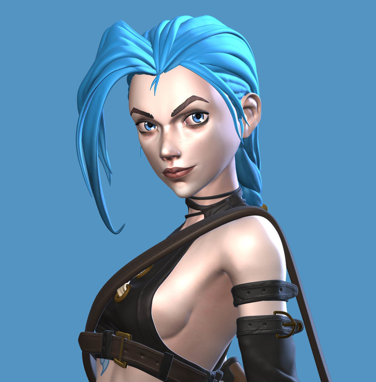 Jinx Arcane League of Legends 3D print model_2