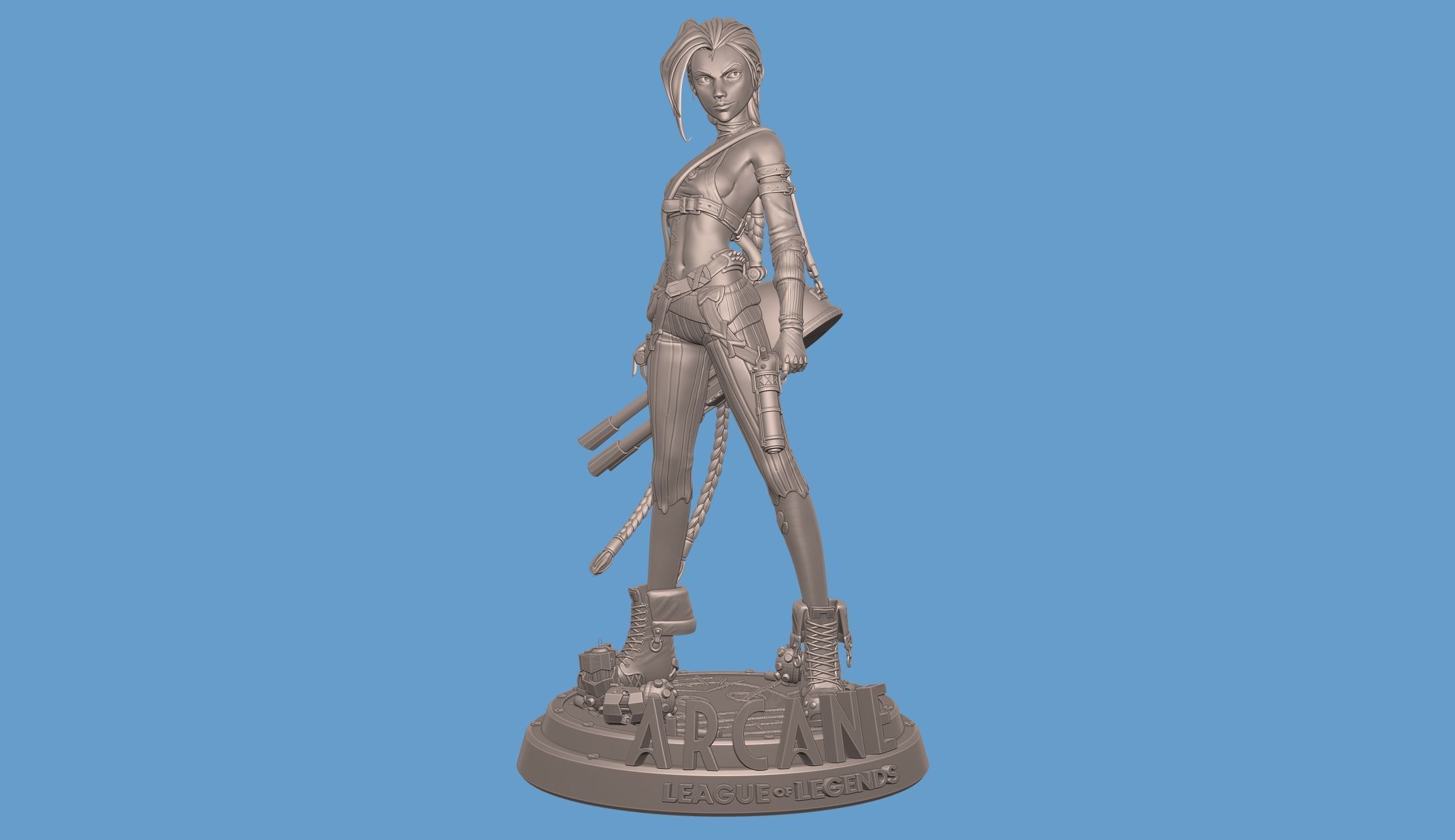 Jinx Arcane League of Legends 3D print model_29