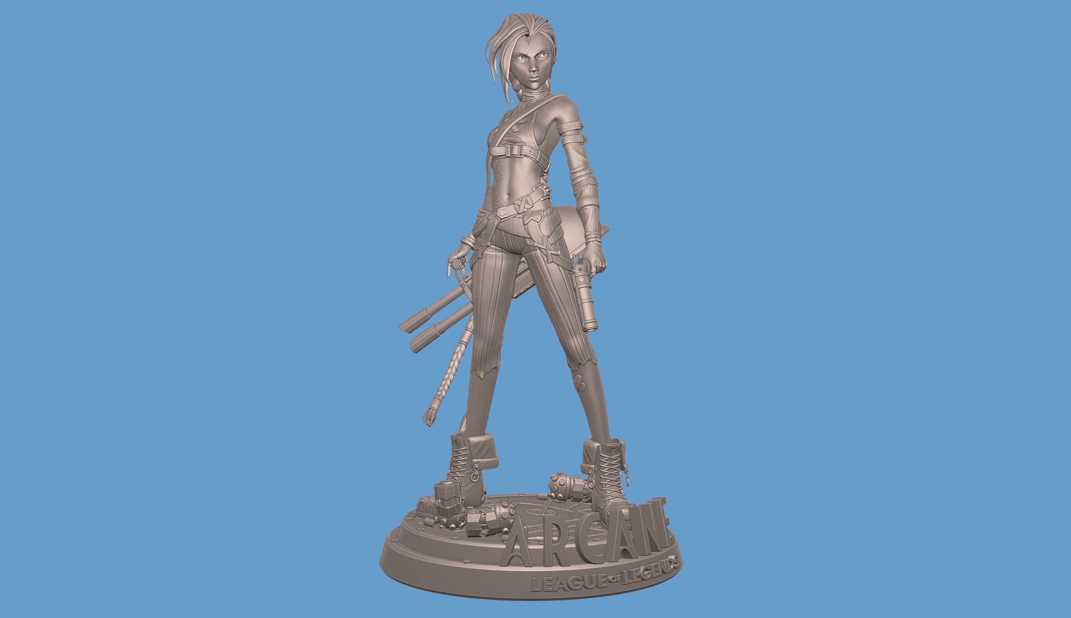 Jinx Arcane League of Legends 3D print model_28