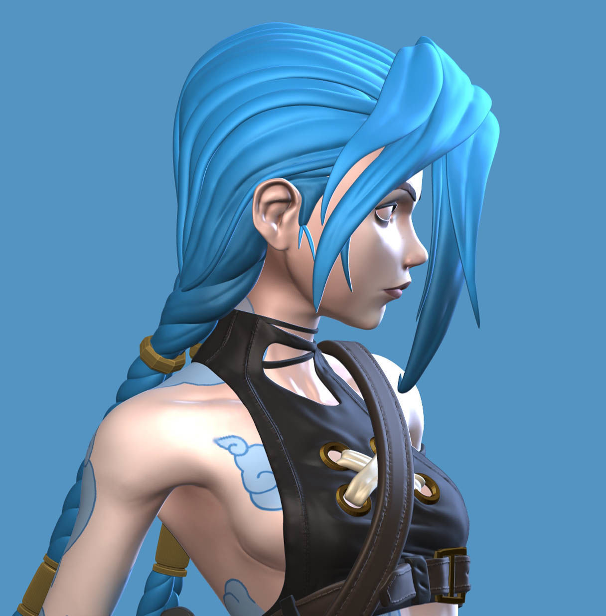 Jinx Arcane League of Legends 3D print model_4