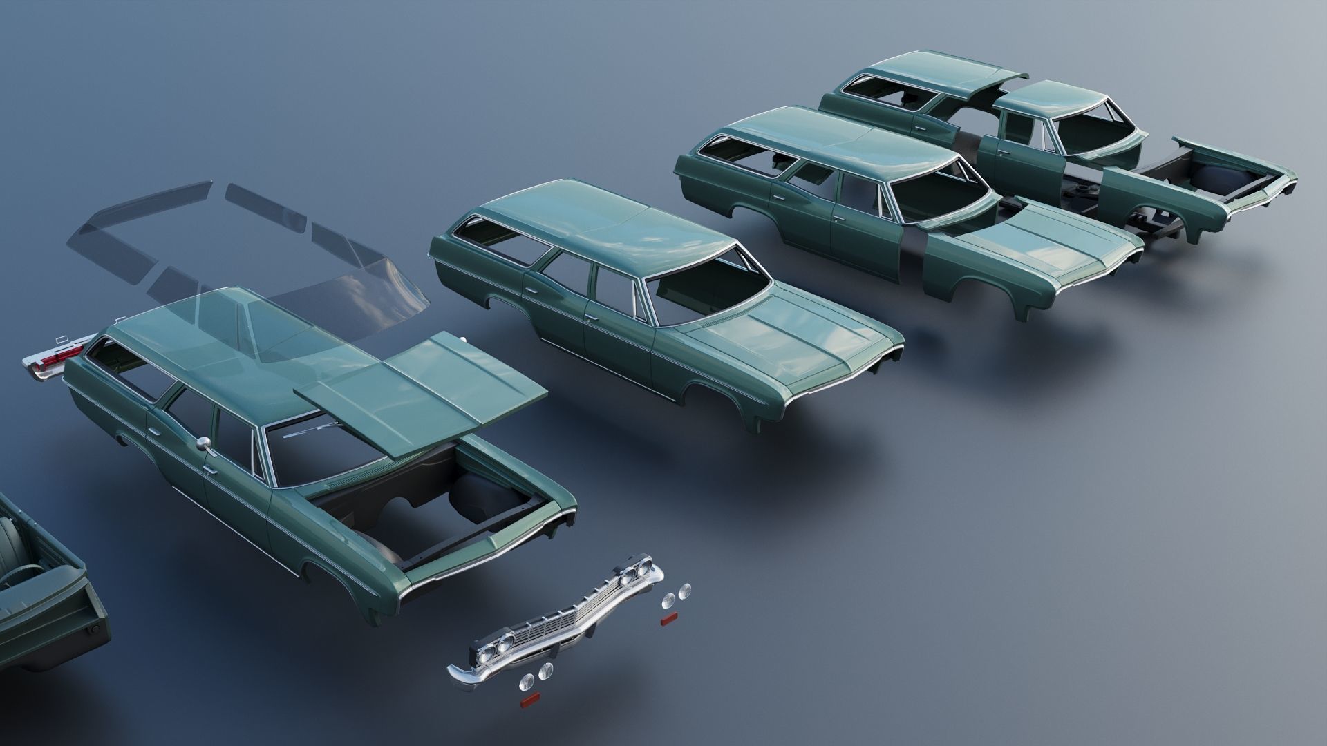 Chevrolet Impala Wagon 1966 3D print model_22