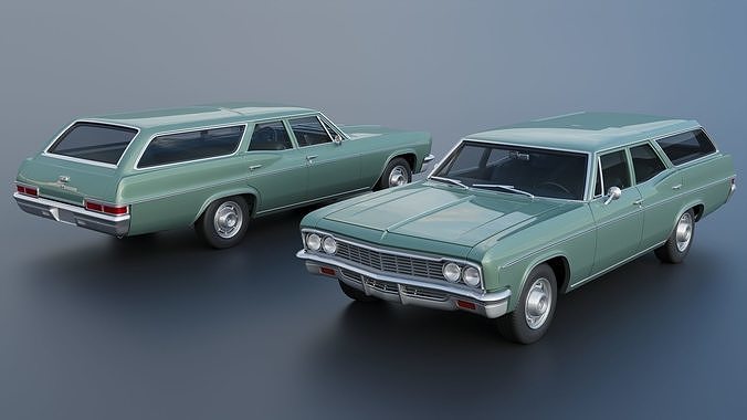 Chevrolet Impala Wagon 1966 3D print model 2