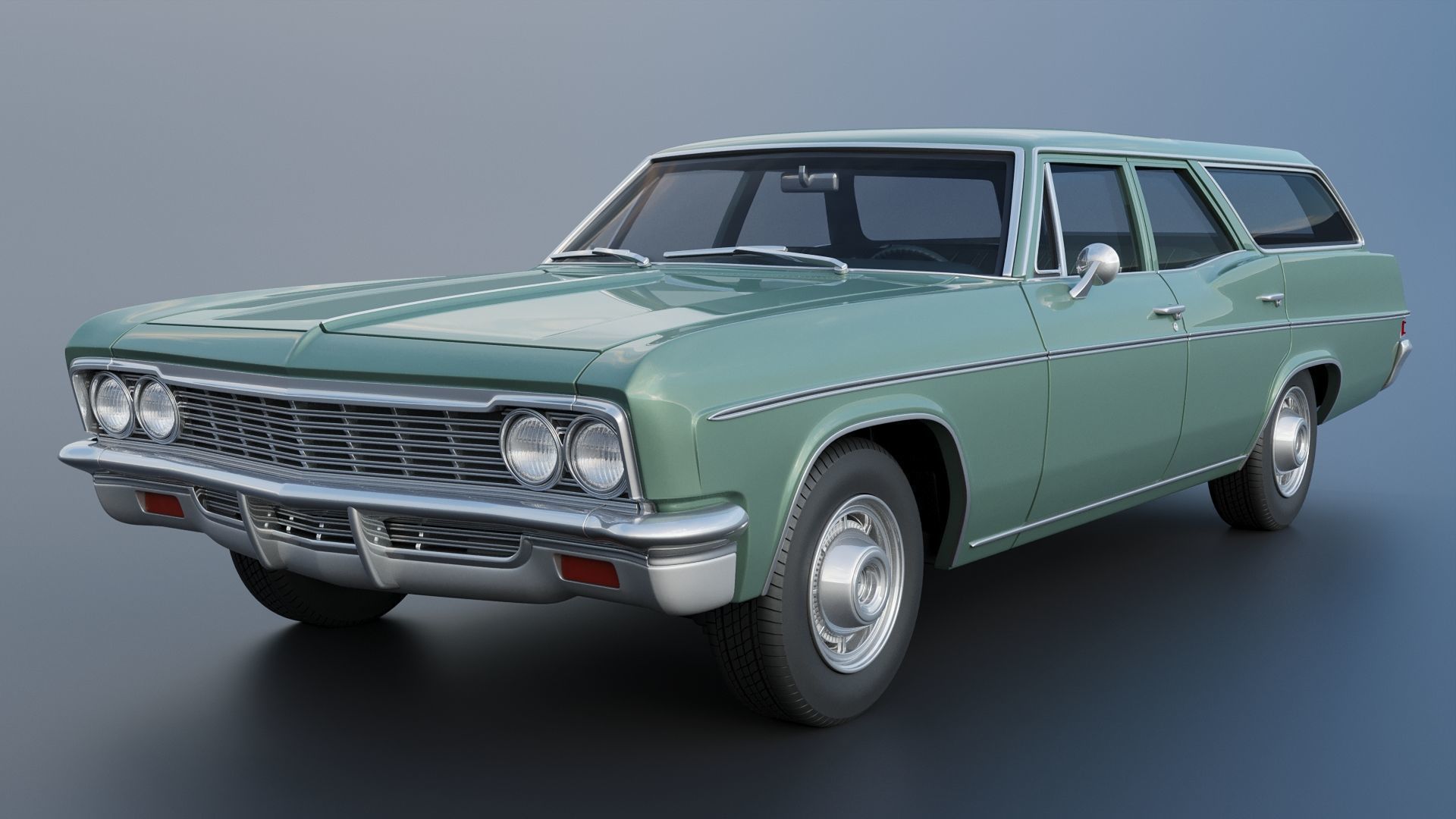 Chevrolet Impala Wagon 1966 3D print model_2