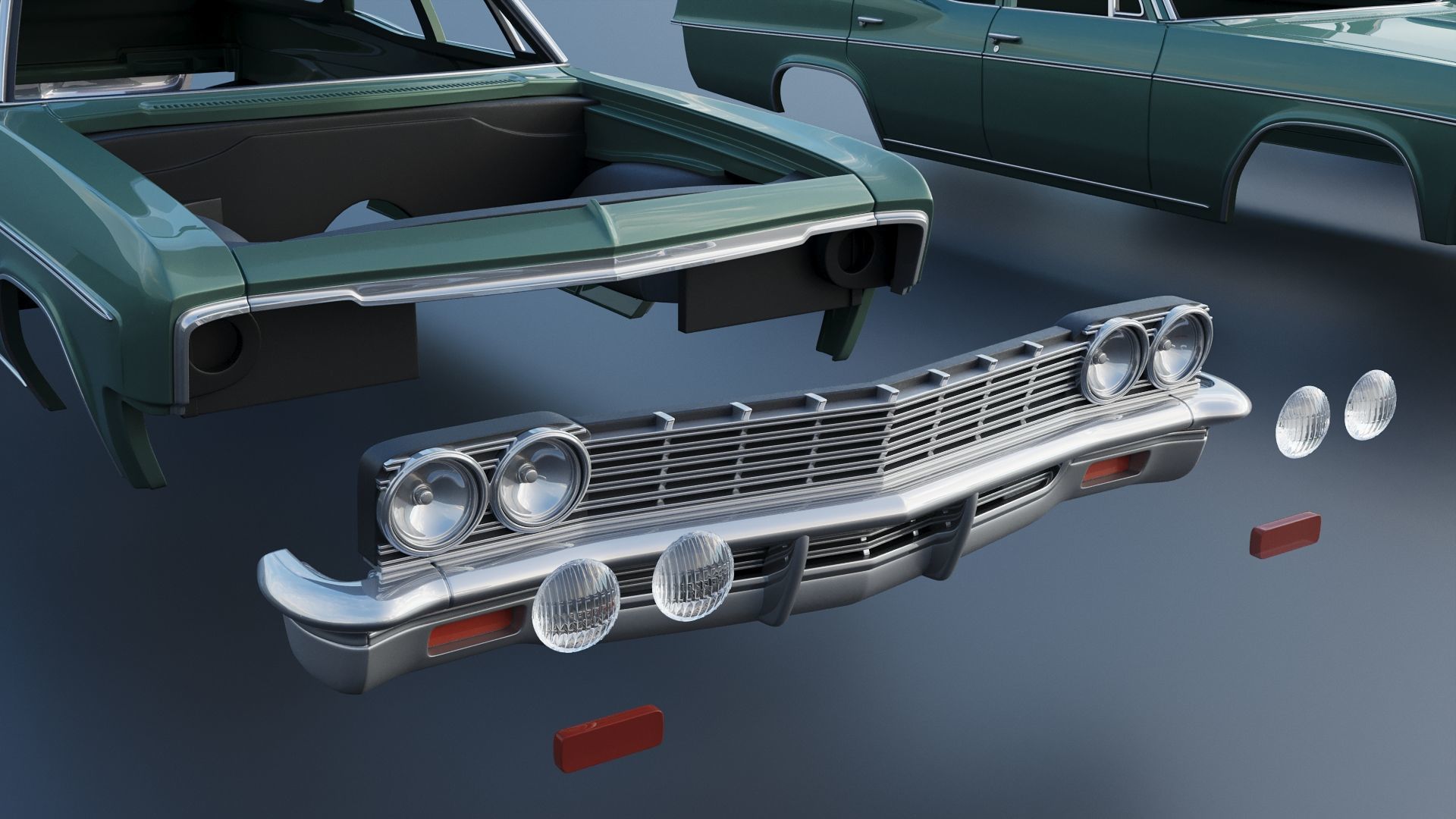 Chevrolet Impala Wagon 1966 3D print model_23