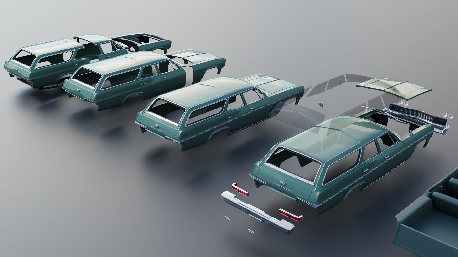 Chevrolet Impala Wagon 1966 3D print model_21