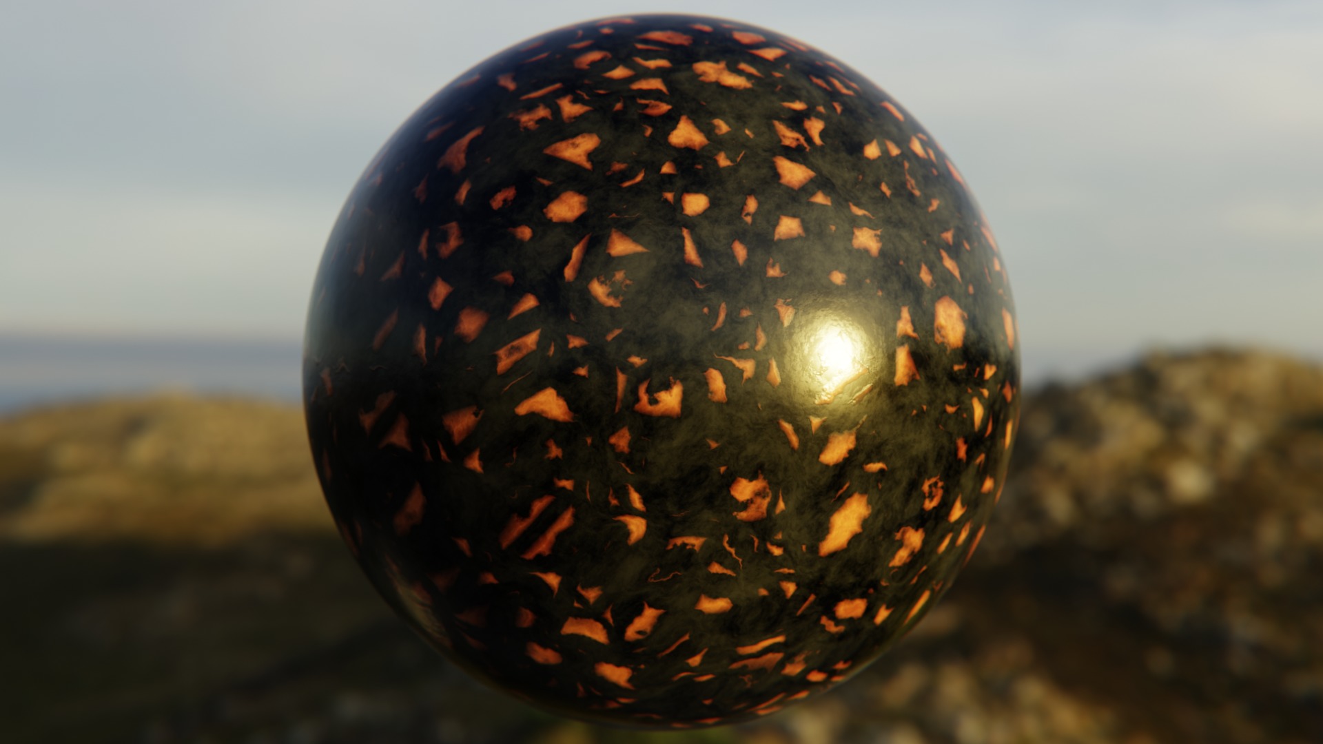 Procedural Fiery Amber Lava Marble Shader Texture Texture_5