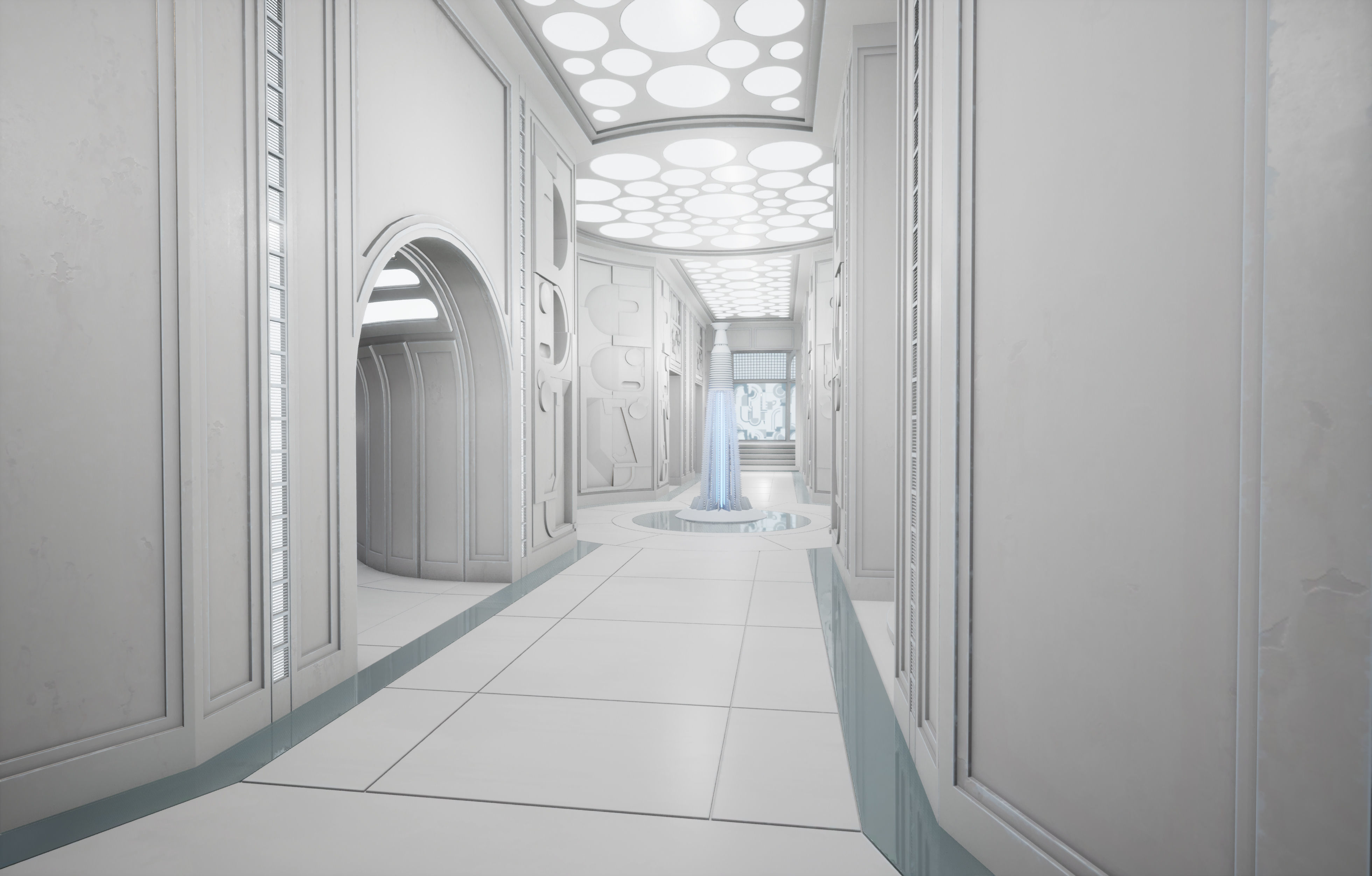CloudCity Upper Corridors Asset Packs Low-poly 3D model_14