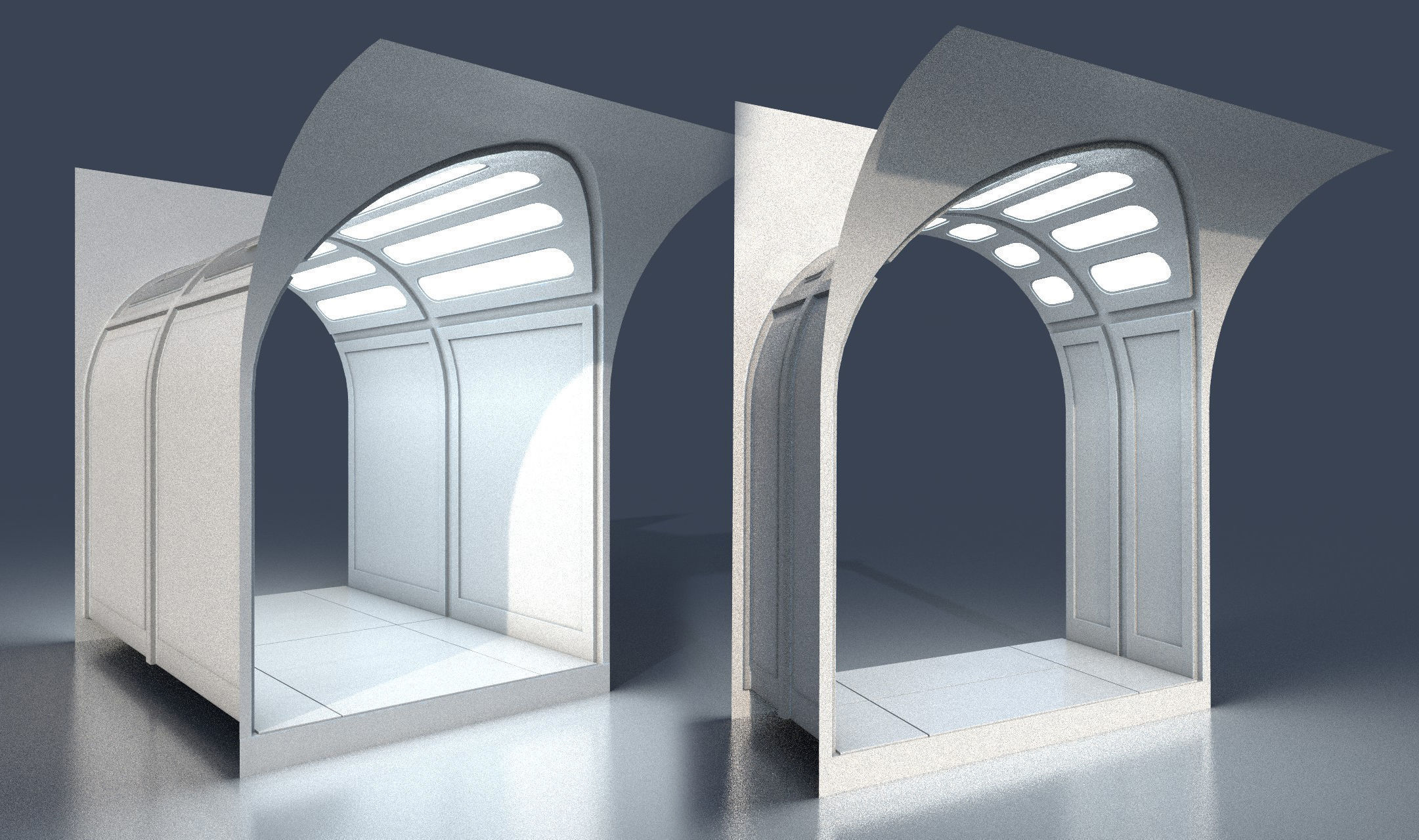 CloudCity Upper Corridors Asset Packs Low-poly 3D model_34