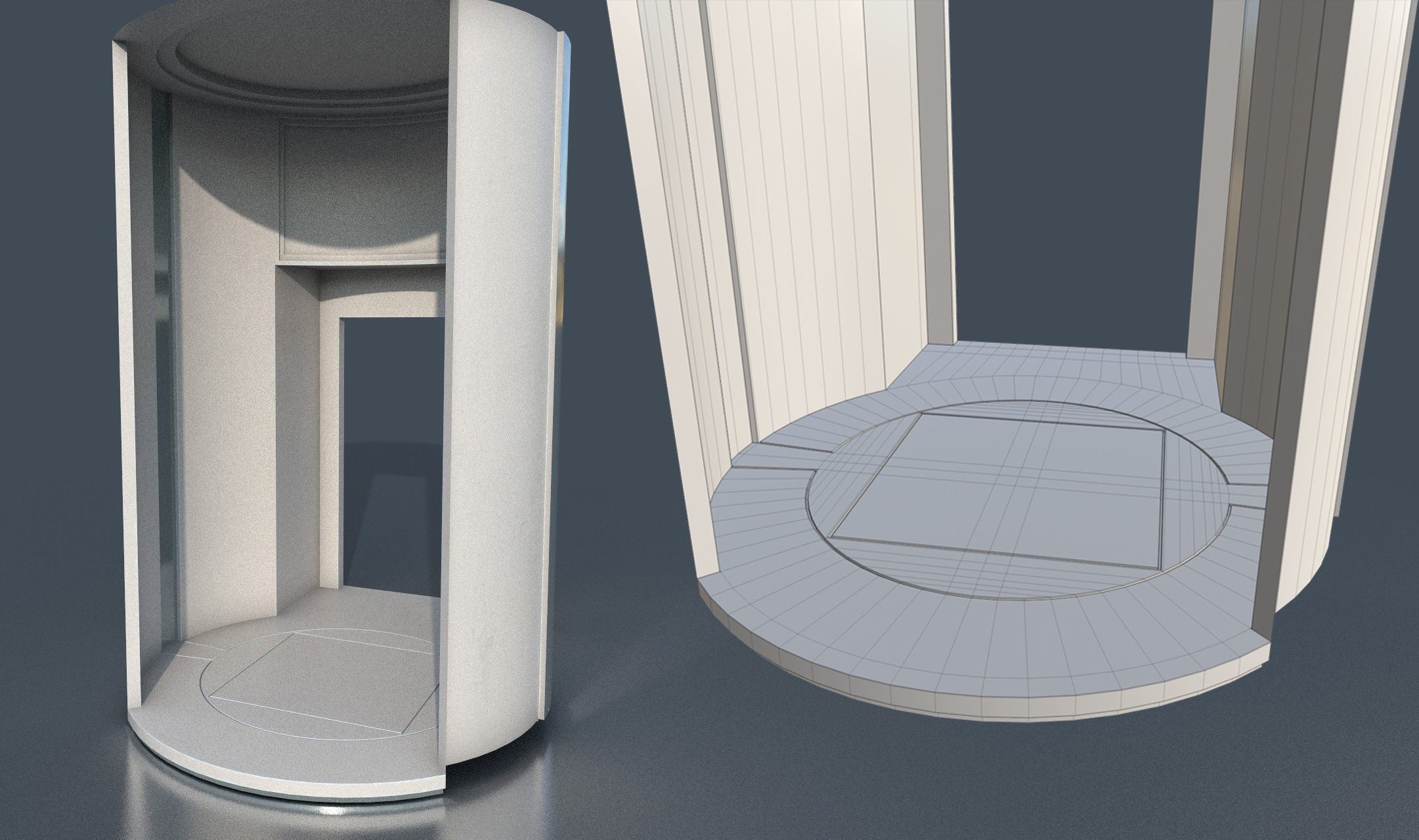CloudCity Upper Corridors Asset Packs Low-poly 3D model_70