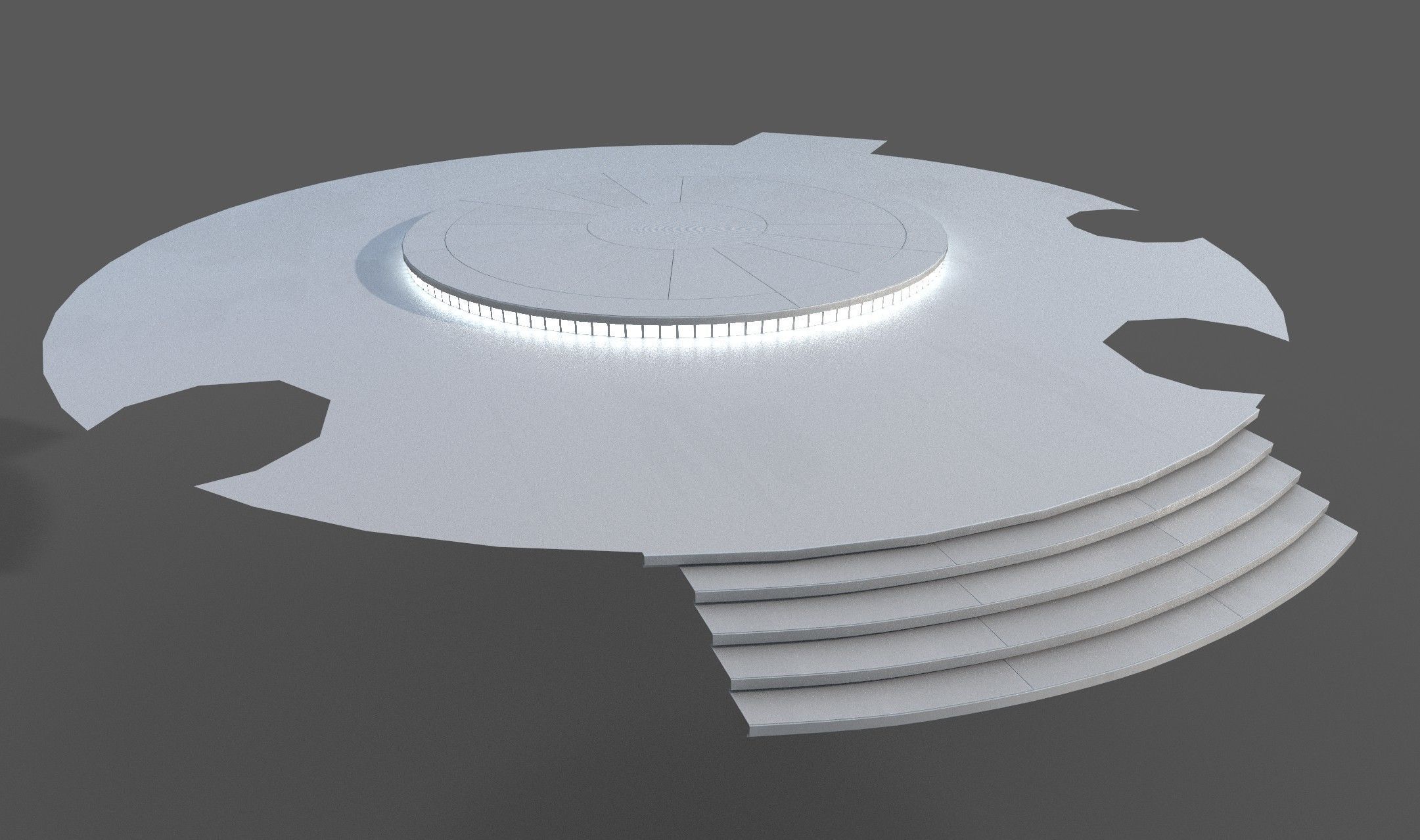 CloudCity Upper Corridors Asset Packs Low-poly 3D model_44