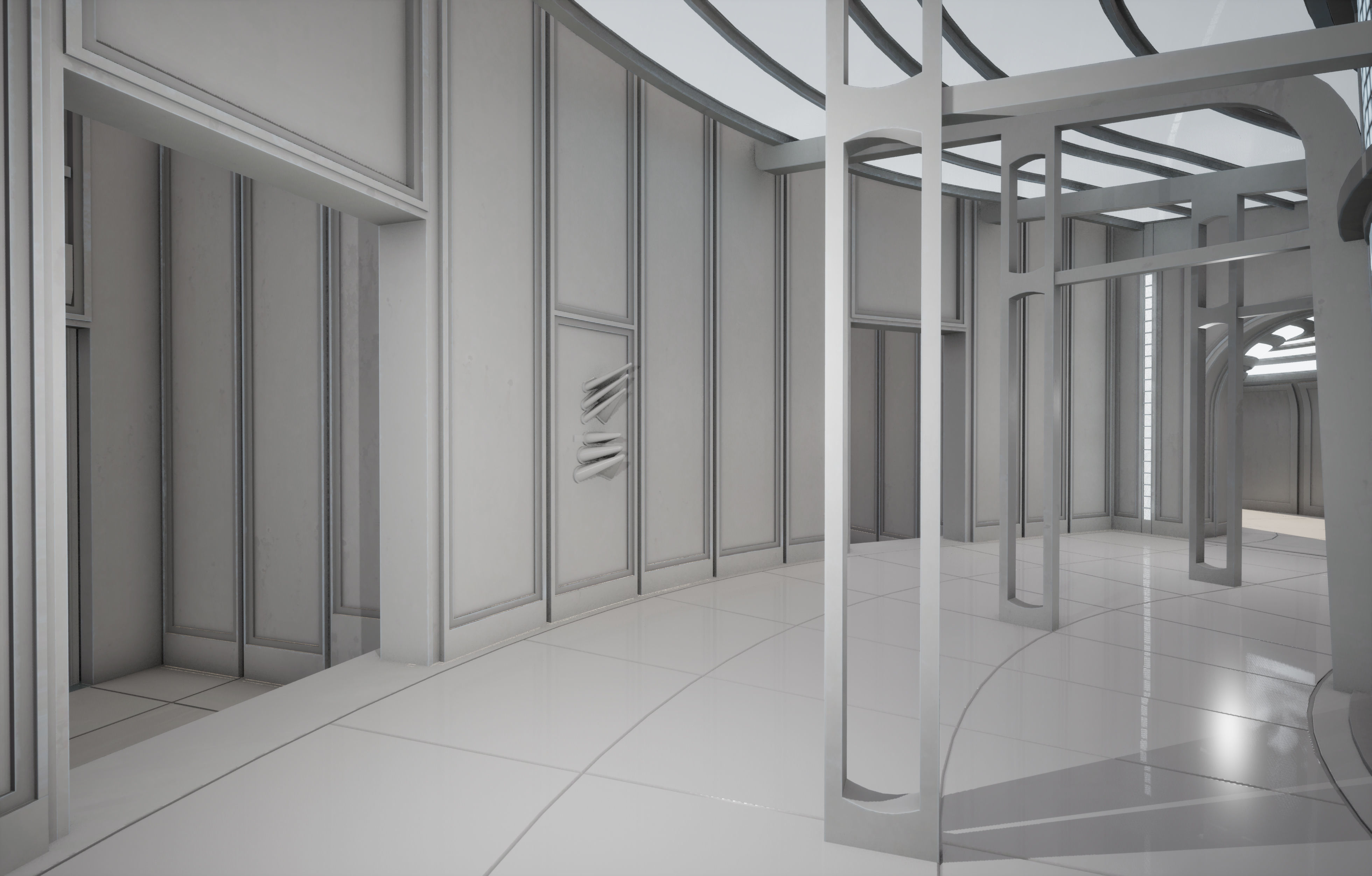 CloudCity Upper Corridors Asset Packs Low-poly 3D model_23